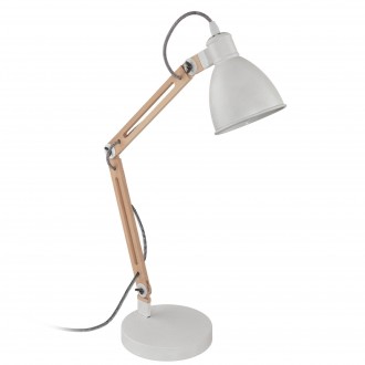 EGLO 96957 | Torona-1 Eglo stolna svjetiljka 60,5cm sa prekidačem na kablu elementi koji se mogu okretati 1x E14 bijelo, bezbojno