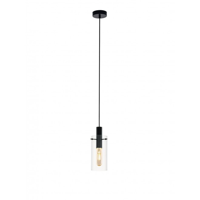 EGLO 97366 | Montefino Eglo visilice svjetiljka okrugli 1x E27 crno, prozirna