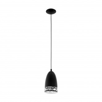 EGLO 97443 | Savignano Eglo visilice svjetiljka 1x E27 crno, bijelo