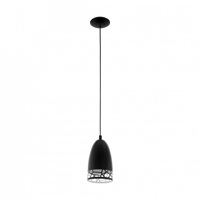 EGLO 97443 | Savignano Eglo visilice svjetiljka 1x E27 crno, bijelo