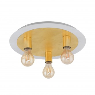 EGLO 97492 | Passano Eglo stropne svjetiljke svjetiljka okrugli 3x E27 960lm 3000K bijelo, zlatno