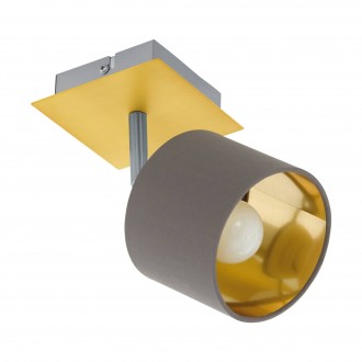 EGLO 97536 | Valbiano Eglo spot svjetiljka elementi koji se mogu okretati 1x E14 mesing, poniklano mat, kapuchino