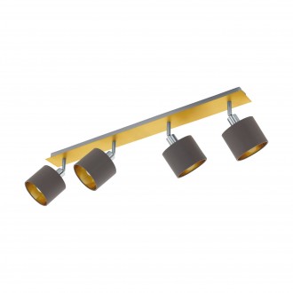 EGLO 97539 | Valbiano Eglo spot svjetiljka elementi koji se mogu okretati 4x E14 mesing, poniklano mat, kapuchino