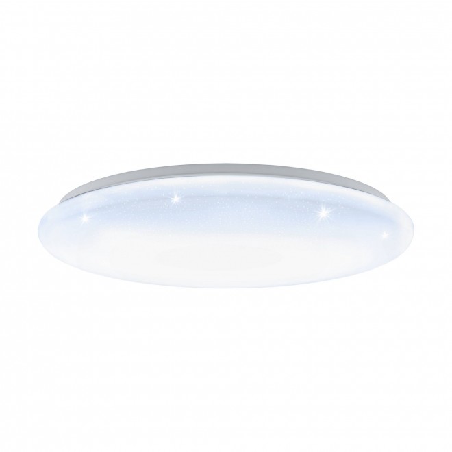 EGLO 97541 | GironS-LED Eglo stropne svjetiljke svjetiljka okrugli daljinski upravljač jačina svjetlosti se može podešavati, sa podešavanjem temperature boje, timer, noćno svjetlo 1x LED 4000lm 2700 <-> 5000K bijelo, učinak kristala