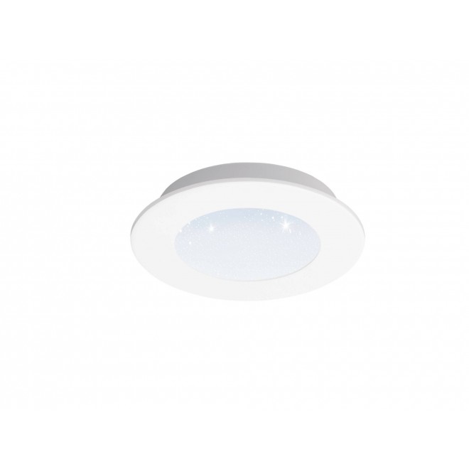 EGLO 97591 | Fiobbo Eglo ugradbene svjetiljke LED panel okrugli Ø120mm 1x LED 640lm 3000K bijelo, učinak kristala
