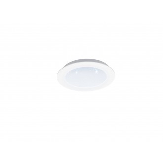 EGLO 97592 | Fiobbo Eglo ugradbene svjetiljke LED panel okrugli Ø170mm 1x LED 1100lm 3000K bijelo, učinak kristala