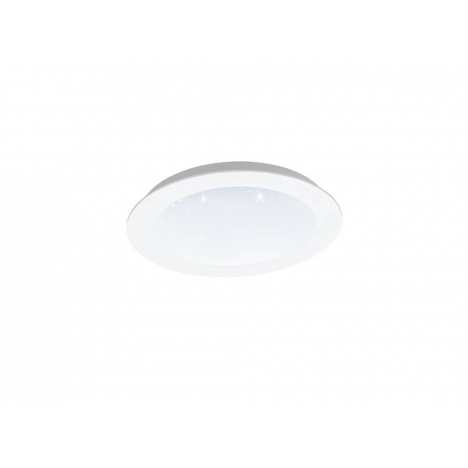 EGLO 97593 | Fiobbo Eglo ugradbene svjetiljke LED panel okrugli Ø225mm 1x LED 1700lm 3000K bijelo, učinak kristala