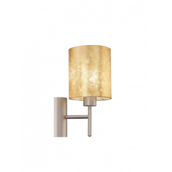 EGLO 97645 | Viserbella Eglo zidna svjetiljka okrugli s prekidačem 1x E27 šampanjac žuto, zlatno