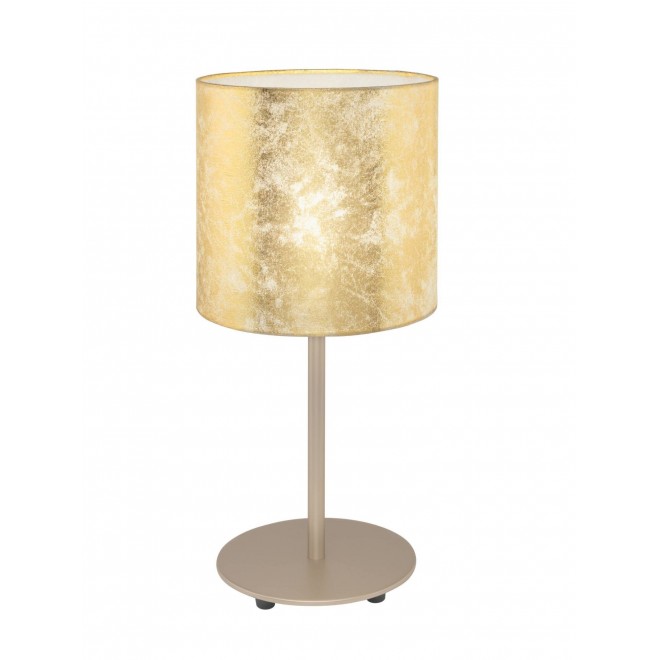 EGLO 97646 | Viserbella Eglo stolna svjetiljka okrugli 40cm sa prekidačem na kablu 1x E27 šampanjac žuto, zlatno