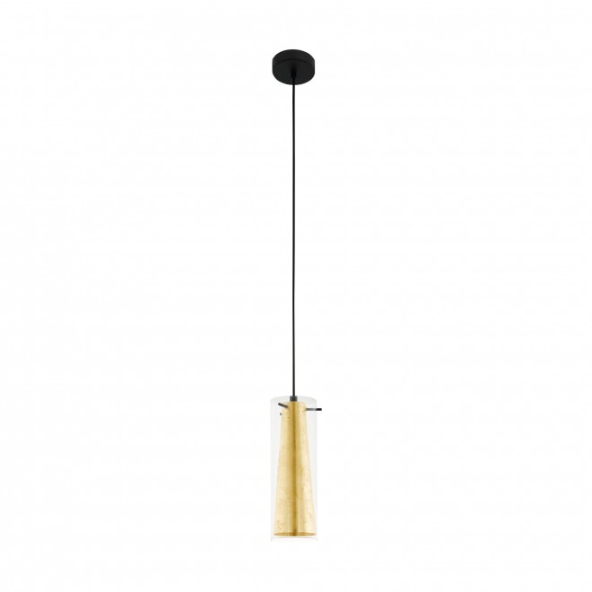 EGLO 97651 | Pinto-Gold Eglo visilice svjetiljka 1x E27 crno, prozirna, zlatno