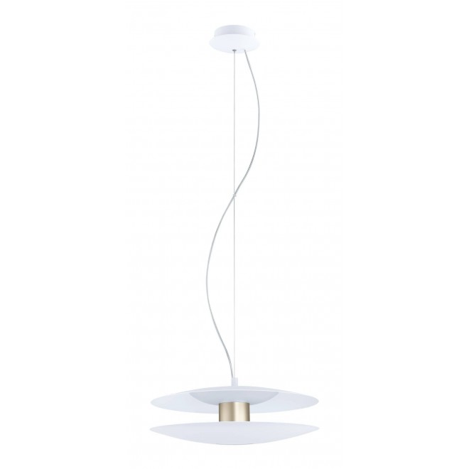 EGLO 97669 | Trappeto Eglo visilice svjetiljka jačina svjetlosti se može podešavati 2x LED 1860lm bijelo, šampanjac žuto