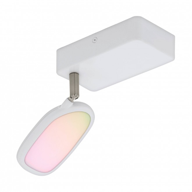 EGLO 97691 | EGLO-Connect-Palombare Eglo spot smart rasvjeta jačina svjetlosti se može podešavati, sa podešavanjem temperature boje, promjenjive boje, elementi koji se mogu okretati, može se upravljati daljinskim upravljačem 1x LED 600lm 2700 <-> 65