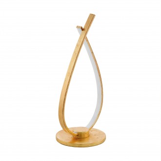 EGLO 97746 | Miraflores Eglo stolna svjetiljka 38cm sa prekidačem na kablu 1x LED 1600lm 3000K zlatno, bijelo