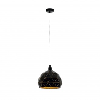 EGLO 97841 | Roccaforte Eglo visilice svjetiljka 1x E27 crno, zlatno