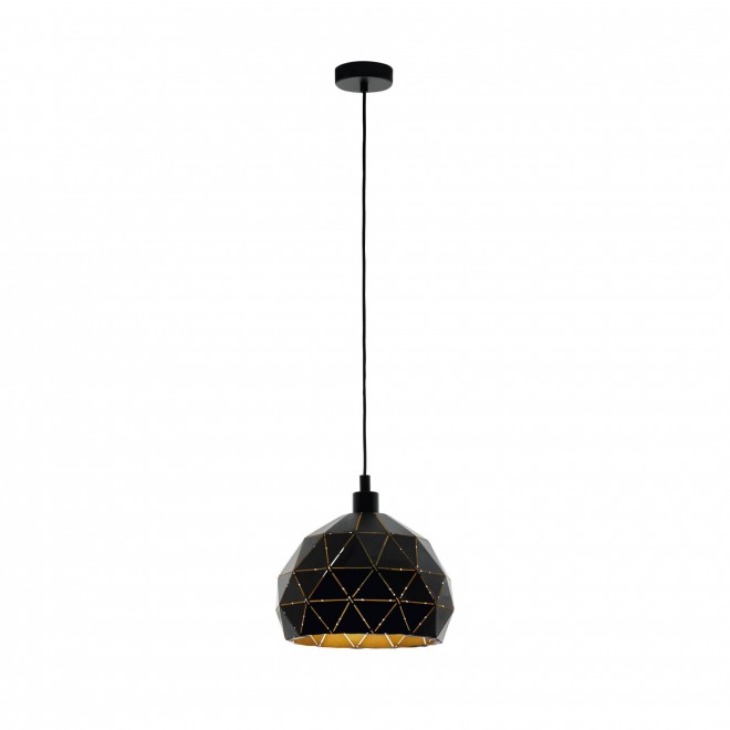 EGLO 97841 | Roccaforte Eglo visilice svjetiljka 1x E27 crno, zlatno