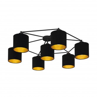 EGLO 97895 | Staiti Eglo stropne svjetiljke svjetiljka 7x E27 crno, zlatno