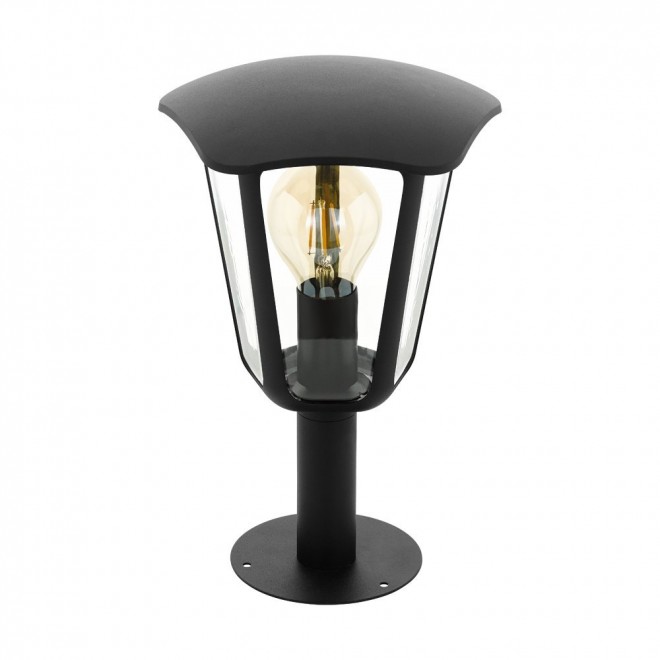 EGLO 98122 | Monreale Eglo podna svjetiljka 33,5cm 1x E27 IP44 crno, prozirno