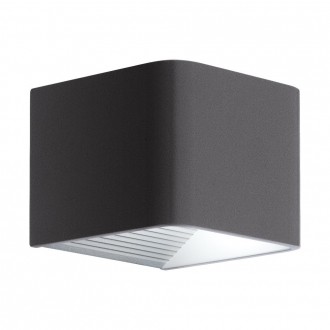 EGLO 98269 | Doninni Eglo zidna svjetiljka oblik cigle 1x LED 600lm 3000K IP44 antracit, bijelo