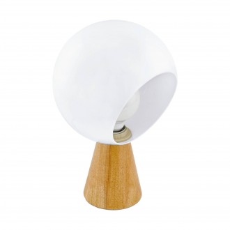 EGLO 98278 | Mamblas Eglo stolna svjetiljka 31cm sa prekidačem na kablu 1x E27 bezbojno, smeđe, bijelo