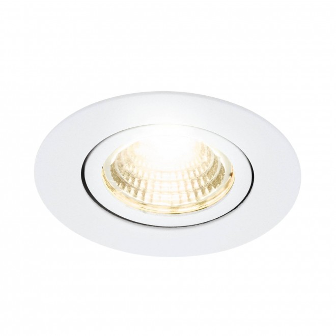 EGLO 98301 | Saliceto Eglo ugradbena svjetiljka okrugli jačina svjetlosti se može podešavati, pomjerljivo Ø88mm 1x LED 380lm 2700K bijelo