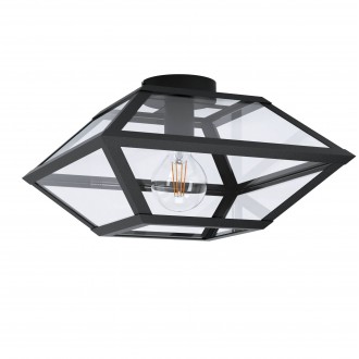 EGLO 98356 | Casefabre Eglo stropne svjetiljke svjetiljka 1x E27 crno, prozirno
