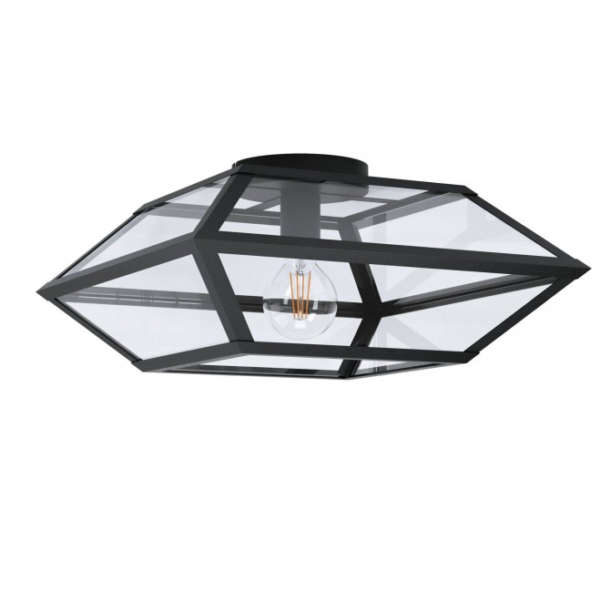 EGLO 98357 | Casefabre Eglo stropne svjetiljke svjetiljka 1x E27 crno, prozirno