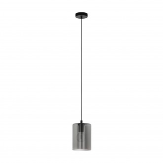 EGLO 98585 | Cadaques Eglo visilice svjetiljka 1x E27 crno, dim, zrcalo