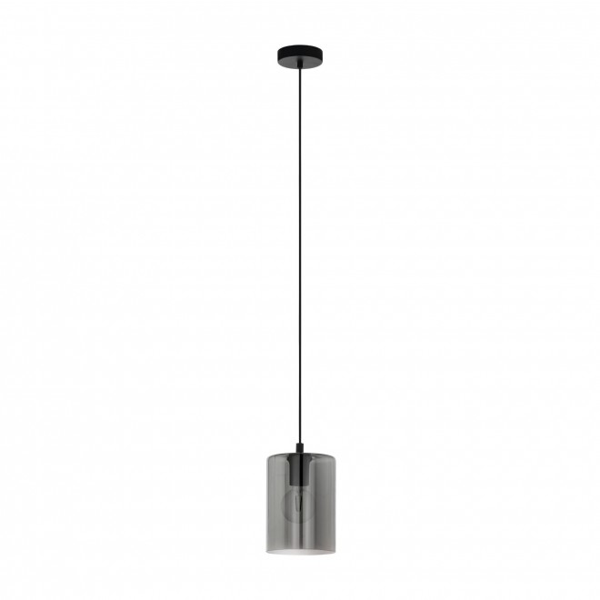 EGLO 98585 | Cadaques Eglo visilice svjetiljka 1x E27 crno, dim, zrcalo