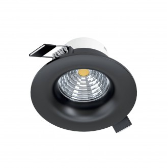 EGLO 98607 | Saliceto Eglo ugradbena svjetiljka okrugli jačina svjetlosti se može podešavati Ø88mm 1x LED 380lm 2700K crno