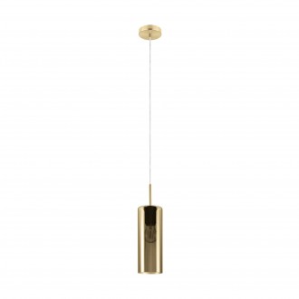 EGLO 98696 | Selvino Eglo visilice svjetiljka 1x E27 satenski nikal, prozirna, zlatno