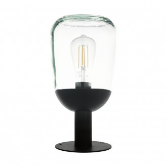 EGLO 98702 | Donatori Eglo podna svjetiljka 31cm 1x E27 IP44 crno, prozirno