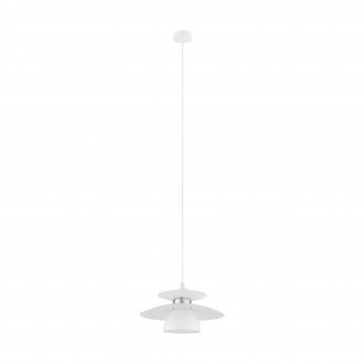 EGLO 98734 | Brenda Eglo visilice svjetiljka 1x E27 bijelo, satenski nikal