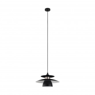 EGLO 98735 | Brenda Eglo visilice svjetiljka 1x E27 crno, satenski nikal