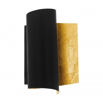 EGLO 98759 | Elizondo_FaLicetto Eglo zidna svjetiljka 1x E27 crno, zlatno