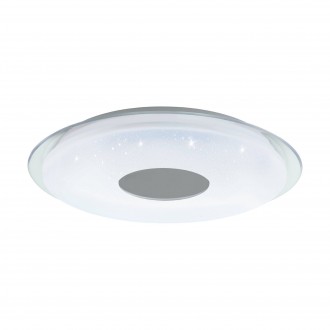 EGLO 98768 | EGLO-Connect-Lanciano Eglo stropne svjetiljke smart rasvjeta daljinski upravljač jačina svjetlosti se može podešavati, sa podešavanjem temperature boje, promjenjive boje 1x LED 5000lm 2700 <-> 6500K bijelo, učinak kristala, prozirno
