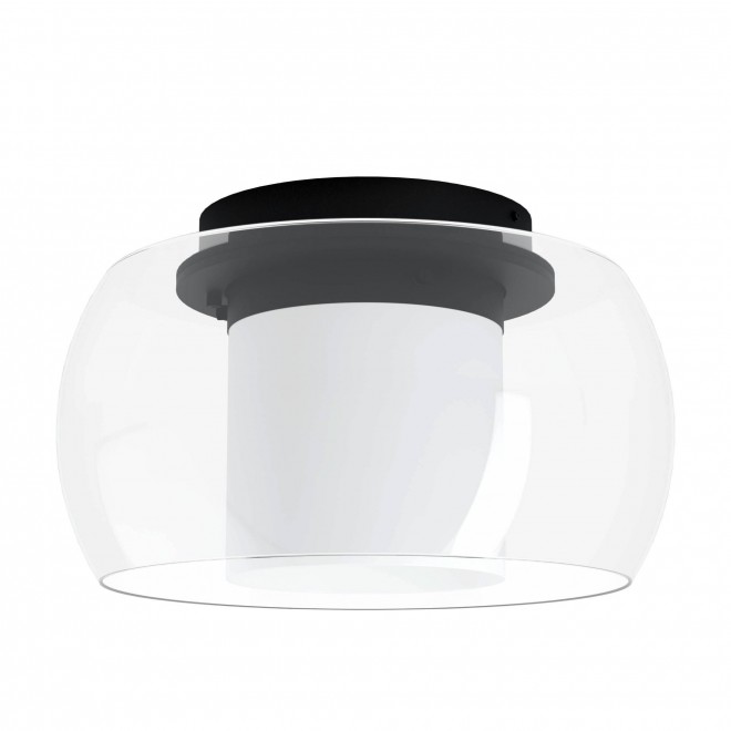 EGLO 99022 | EGLO-Connect-Briaglia Eglo stropne svjetiljke smart rasvjeta jačina svjetlosti se može podešavati, sa podešavanjem temperature boje, promjenjive boje, može se upravljati daljinskim upravljačem 1x LED 3150lm 2700 <-> 6500K crno, bijelo, 