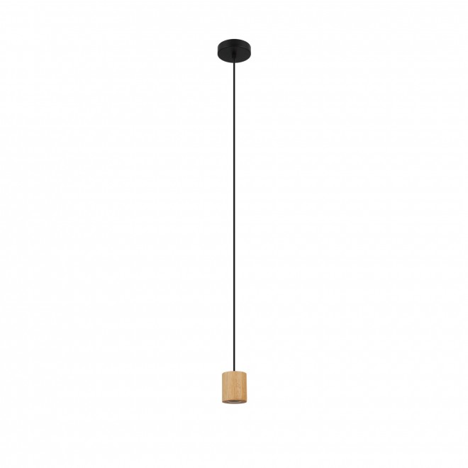 EGLO 99078 | Turialdo Eglo visilice svjetiljka 1x E27 crno, javor