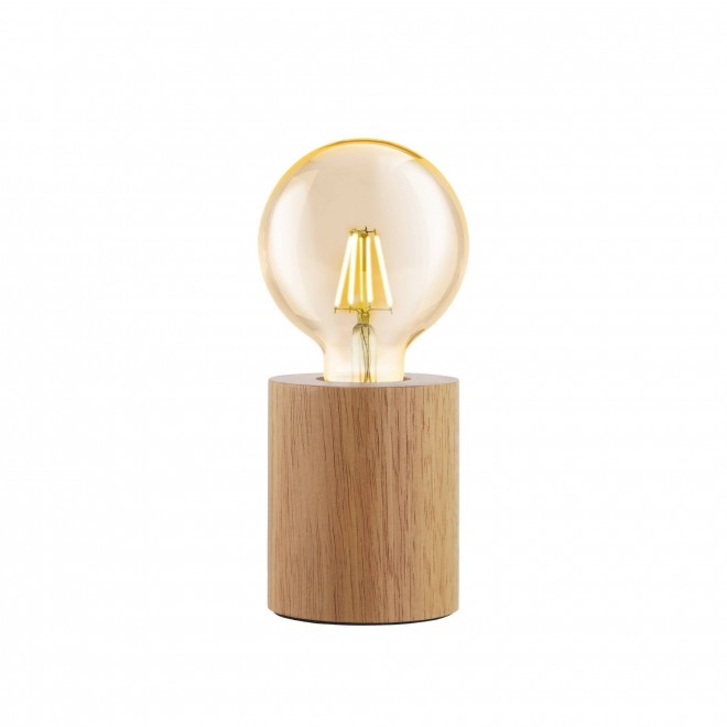 EGLO 99079 | Turialdo Eglo stolna svjetiljka 10cm sa prekidačem na kablu 1x E27 javor