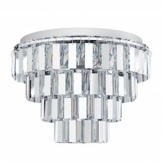EGLO 99093 | Erseka Eglo stropne svjetiljke svjetiljka 7x E14 krom, kristal