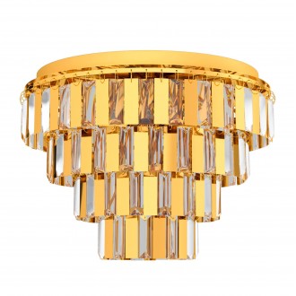 EGLO 99096 | Erseka Eglo stropne svjetiljke svjetiljka 7x E14 mesing, kristal