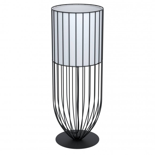 EGLO 99101 | Nosino Eglo stolna svjetiljka 58cm sa prekidačem na kablu 1x E27 crno, bijelo