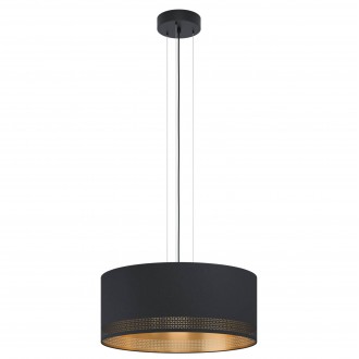 EGLO 99274 | Esteperra Eglo visilice svjetiljka okrugli 3x E27 crno, zlatno