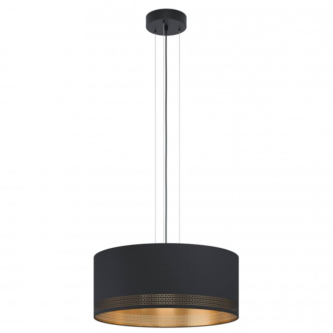 EGLO 99274 | Esteperra Eglo visilice svjetiljka okrugli 3x E27 crno, zlatno