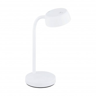 EGLO 99334 | Cabales Eglo stolna svjetiljka 34cm s prekidačem fleksibilna 1x LED 500lm 3000K bijelo, crno