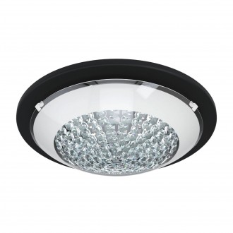 EGLO 99356 | Acolla Eglo zidna, stropne svjetiljke svjetiljka okrugli 1x LED 950lm 3000K crno, bijelo, učinak kristala