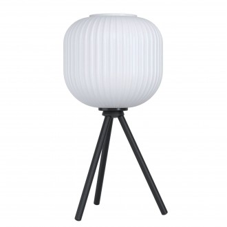EGLO 99369 | Mantunalle Eglo stolna svjetiljka 40cm sa prekidačem na kablu 1x E27 crno, bijelo