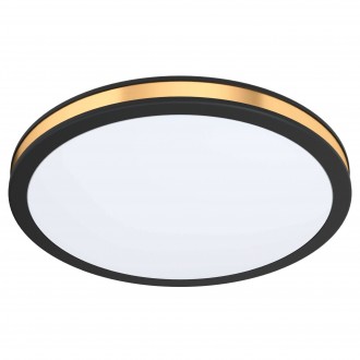EGLO 99406 | Pescaito Eglo zidna, stropne svjetiljke svjetiljka okrugli 1x LED 1350lm 3000K crno, zlatno, bijelo