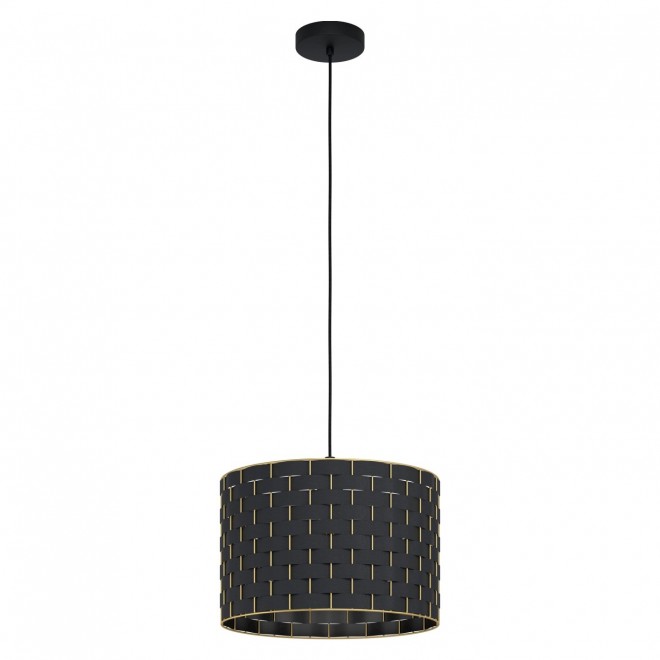 EGLO 99524 | Marasales Eglo visilice svjetiljka okrugli 1x E27 mesing, prozirna crna