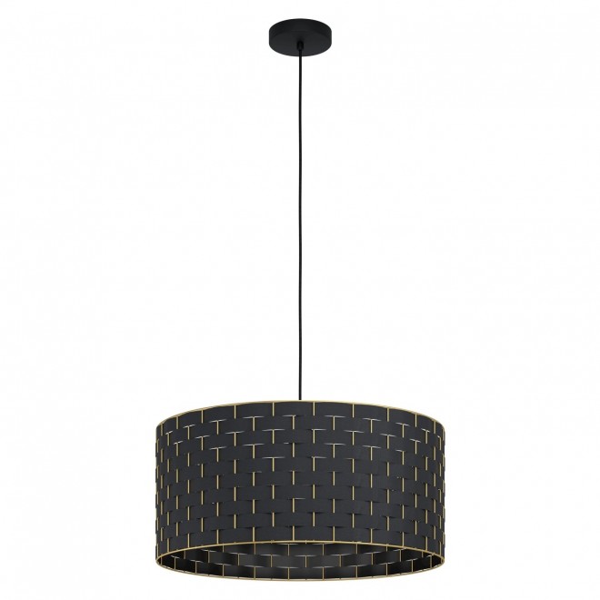 EGLO 99525 | Marasales Eglo visilice svjetiljka okrugli 1x E27 mesing, prozirna crna