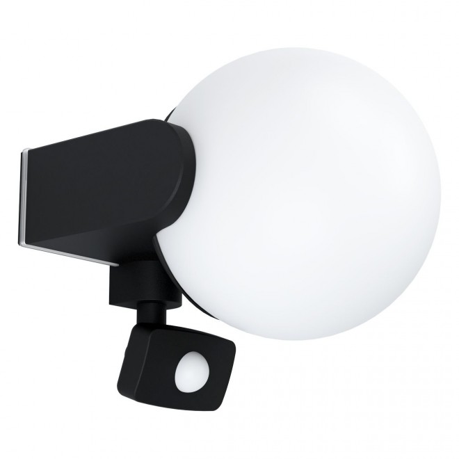 EGLO 99573 | Rubio Eglo zidna svjetiljka sa senzorom 1x E27 IP44 antracit, bijelo